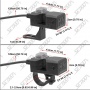 CHARGEUR 2 USB POUR MOTO - INSTALLATION RETRO OU GUIDON - DC9-24V - SORTIE 5V - 3.1A - L CABLE 130CM