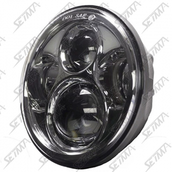 OPTIQUE D'ECLAIRAGE POUR MOTO - 14.2 CM - 8 LEDS - 1350-1770 LUMENS/6500K - ARGENT