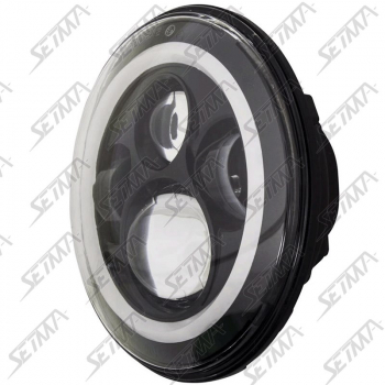 OPTIQUE D'ECLAIRAGE POUR MOTO - 17.7 CM - 4 LEDS - 2000-3000 LUMENS/6500K - NOIR