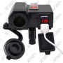 CHARGEUR ALLUME-CIGARE POUR MOTO - 2 USB 4.2A AVEC VOLTMETRE A LED - INTERRUPTEUR ETANCHE