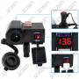 CHARGEUR ALLUME-CIGARE POUR MOTO - 2 USB 4.2A AVEC VOLTMETRE A LED - INTERRUPTEUR ETANCHE