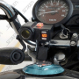 CHARGEUR ALLUME-CIGARE POUR MOTO - 2 USB 4.2A AVEC VOLTMETRE A LED - INTERRUPTEUR ETANCHE