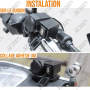 CHARGEUR POUR MOTO ALLUME-CIGARE ETANCHE - PRISE D'ALIMENTATION 5V/12V, ADAPTATEUR 1.2A/2.1A