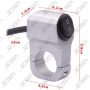 INTERRUPTEUR ETANCHE POUR MOTO - FIXATION SUR LE GUIDON