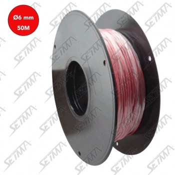 CABLE UNIPOLAIRE - ROUGE - DIAMETRE 6.00 MM2 X 50 M