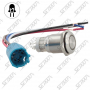 INTERRUPTEUR CYLINDRIQUE POUSSOIR DE MARCHE/ARRET - INOX / LED BLANCHE - DIAMETRE 16MM