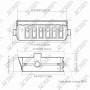 BOITIER DE COMMUTATION - 6 INTERRUPTEURS - 159 X 125 X 54 MM