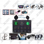 BOITIER DE COMMUTATION - 5 INTERRUPTEURS / 2 USB / 1 ALLUME-CIGARE / 1 VOLTMETRE - 150 X 105 MM