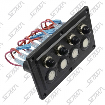 BOITIER DE COMMUTATION - 4 INTERRUPTEURS TACTILES - 159 X 102 MM