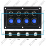 BOITIER DE COMMUTATION - 4 INTERRUPTEURS TACTILES - 159 X 102 MM