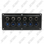 BOITIER DE COMMUTATION - 6 INTERRUPTEURS TACTILES - 210 X 75 MM