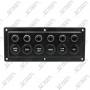 BOITIER DE COMMUTATION - 6 INTERRUPTEURS TACTILES - 210 X 75 MM