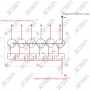 BOITIER DE COMMUTATION - 6 INTERRUPTEURS TACTILES - 210 X 75 MM