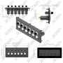 BOITIER DE COMMUTATION - 6 INTERRUPTEURS TACTILES - 210 X 75 MM