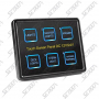 BOITIER DE COMMUTATION ULTRA COMPACT - 6 INTERRUPTEURS TACTILES - 80 X 100 MM