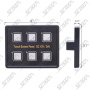 BOITIER DE COMMUTATION ULTRA COMPACT - 6 INTERRUPTEURS TACTILES - 80 X 100 MM