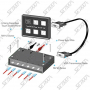 BOITIER DE COMMUTATION ULTRA COMPACT - 6 INTERRUPTEURS TACTILES - 80 X 100 MM