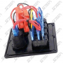 BOITIER DE COMMUTATION - 4 INTERRUPTEURS / 2 USB / 1 ALLUME CIGARE - 130 X 119 X 85 MM