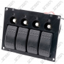 BOITIER DE COMMUTATION - 4 INTERRUPTEURS DOUBLE INDICATEUR COULEUR - 130 X 100 X 75 MM