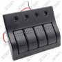 BOITIER DE COMMUTATION - 4 INTERRUPTEURS DOUBLE INDICATEUR COULEUR - 130 X 100 X 75 MM