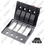BOITIER DE COMMUTATION - 4 INTERRUPTEURS DOUBLE INDICATEUR COULEUR - 130 X 100 X 75 MM