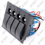 BOITIER DE COMMUTATION - 4 INTERRUPTEURS DOUBLE INDICATEUR COULEUR - 130 X 100 X 75 MM