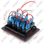 BOITIER DE COMMUTATION - 4 INTERRUPTEURS DOUBLE INDICATEUR COULEUR - 130 X 100 X 75 MM