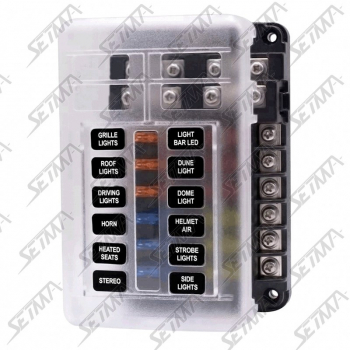 BOITE A FUSIBLES 12 BORNES - 12-32 V - 100 A