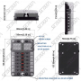 BOITE A FUSIBLES 12 BORNES - 12-32 V - 100 A