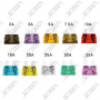 ASSORTIMENT DE 100 FUSIBLES ENFICHABLES 6.3 x 32 MM (2A A 35A)