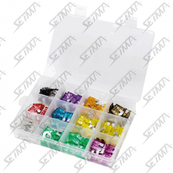 ASSORTIMENT DE 120 FUSIBLES ENFICHABLES 6.3 X 32 MM (2A A 35A)