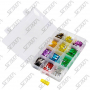 ASSORTIMENT DE 120 FUSIBLES ENFICHABLES 6.3 X 32 MM (2A A 35A)