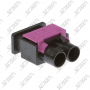 CONNECTEUR DOUBLE FAKRA MALE NOIR - A - RG-174 / RG-316 - A SERTIR