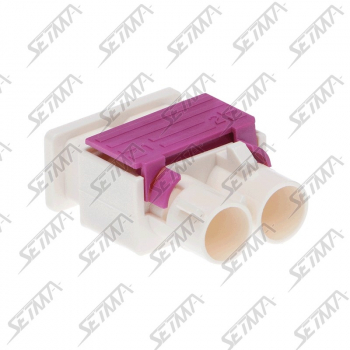 CONNECTEUR DOUBLE FAKRA MALE CREME - B - RG-174 / RG-316 - A SERTIR