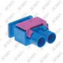 CONNECTEUR DOUBLE FAKRA MALE BLEU - C - RG-174 / RG-316 - A SERTIR