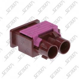CONNECTEUR DOUBLE FAKRA MALE BORDEAU - D - RG-174 / RG-316 - A SERTIR