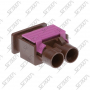 CONNECTEUR DOUBLE FAKRA MALE MARRON - F - RG-174 / RG-316 - A SERTIR