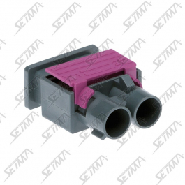 CONNECTEUR DOUBLE FAKRA MALE GRIS - G - RG-174 / RG-316 - A SERTIR
