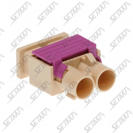CONNECTEUR DOUBLE FAKRA MALE BEIGE - I - RG-174 / RG-316 - A SERTIR