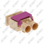 CONNECTEUR DOUBLE FAKRA MALE BEIGE - I - RG-174 / RG-316 - A SERTIR