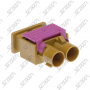 CONNECTEUR DOUBLE FAKRA MALE CURRY - K - RG-174 / RG-316 - A SERTIR