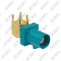 CONNECTEUR FAKRA MALE 90° PCB VERT D'EAU - Z - RG-174 / RG-316 - A SOUDER