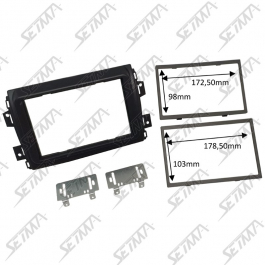 SUPPORT AUTORADIO 2 DIN - CITROEN JUMPER / FIAT DUCATO / PEUGEOT BOXER - DEPUIS 2021 - AVEC DEUX ENTOURAGES