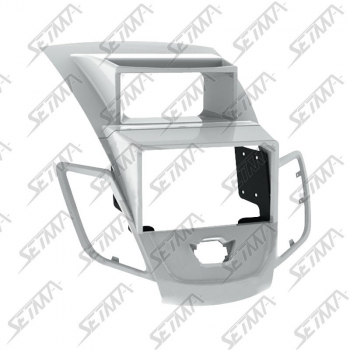 SUPPORT AUTORADIO 2 DIN - FORD - FIESTA (JA8) DEPUIS 2008 - VEHICULE AVEC DISPLAY EOM - ARGENT