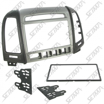 SUPPORT AUTORADIO 2 DIN - HYUNDAI - SANTA FE DEPUIS 2011 - 4 BOUTONS SOUS L'AUTORADIO EOM