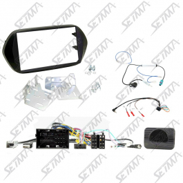 FIAT TIPO DEPUIS 2016 - KIT SUPPORT AUTORADIO 2 DIN + COMMANDE AU VOLANT