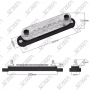 BARRE DE DISTRIBUTION NOIRE 12 VOIES - M4 - AVEC CAPOT PROTECTION - 12/48V - 150AMAX