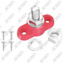 PLOT DE DISTRIBUTION D'ALIMENTATION 1 VOIE ROUGE - M8 - 12/48V - 80/150A