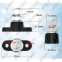 PLOT DE DISTRIBUTION D'ALIMENTATION 1 VOIE ROUGE - M8 - 12/48V - 80/150A