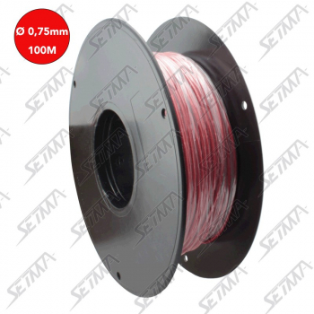 BOBINE DE CABLE UNIPOLAIRE - ROUGE - DIAMETRE 0.75 MM2 X 100 M